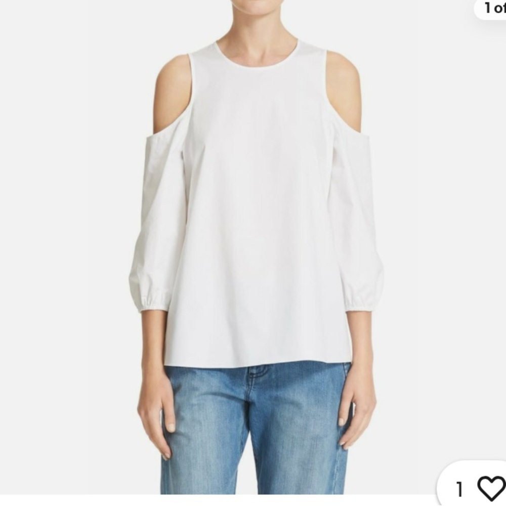 Women's cream cold Shoulder Top size 00